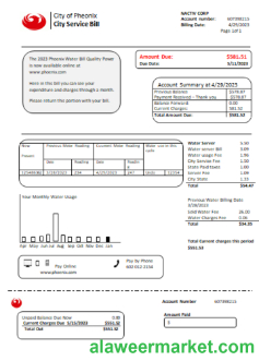 Arizona City of Phoenix utility business bill, SCR